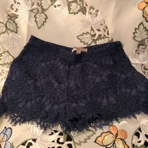 Forever 21 Lace Navy Blue Shorts